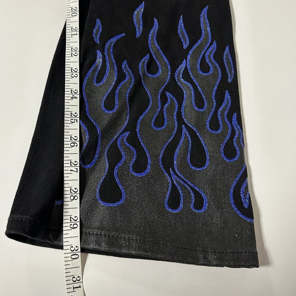 *RARE* VTG 90s Flame Jeans - Picture 8 of 11